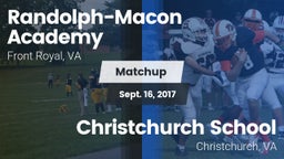 Matchup: Randolph-Macon Acade vs. Christchurch School 2017