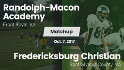 Matchup: Randolph-Macon Acade vs. Fredericksburg Christian  2017