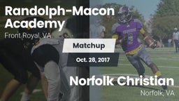 Matchup: Randolph-Macon Acade vs. Norfolk Christian  2017