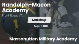 Matchup: Randolph-Macon Acade vs. Massanutten Military Academy 2018