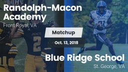 Matchup: Randolph-Macon Acade vs. Blue Ridge School 2018