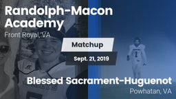 Matchup: Randolph-Macon Acade vs. Blessed Sacrament-Huguenot  2019