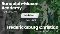 Matchup: Randolph-Macon Acade vs. Fredericksburg Christian  2019