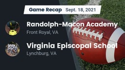 Recap: Randolph-Macon Academy  vs. Virginia Episcopal School 2021