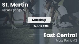 Matchup: St. Martin vs. East Central  2016