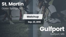 Matchup: St. Martin vs. Gulfport  2016