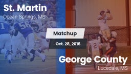Matchup: St. Martin vs. George County  2016