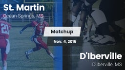 Matchup: St. Martin vs. D'Iberville  2016