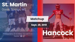 Matchup: St. Martin vs. Hancock  2018