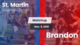 Matchup: St. Martin vs. Brandon  2018