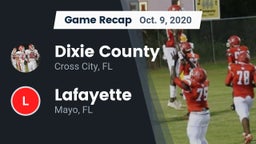 Recap: Dixie County  vs. Lafayette  2020