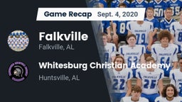 Recap: Falkville  vs. Whitesburg Christian Academy  2020
