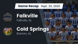 Recap: Falkville  vs. Cold Springs  2020
