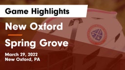 New Oxford  vs Spring Grove Game Highlights - March 29, 2022