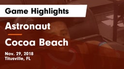Astronaut  vs Cocoa Beach  Game Highlights - Nov. 29, 2018
