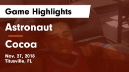 Astronaut  vs Cocoa  Game Highlights - Nov. 27, 2018