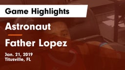 Astronaut  vs Father Lopez  Game Highlights - Jan. 21, 2019