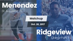 Matchup: Menendez vs. Ridgeview  2017