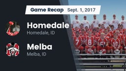 Recap: Homedale  vs. Melba  2017