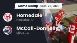 Recap: Homedale  vs. McCall-Donnelly  2020