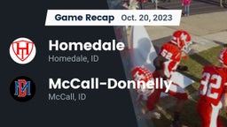 Recap: Homedale  vs. McCall-Donnelly  2023