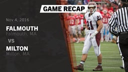 Recap: Falmouth  vs. Milton  2016