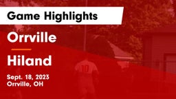 Orrville  vs Hiland  Game Highlights - Sept. 18, 2023