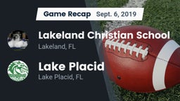 Recap: Lakeland Christian School vs. Lake Placid  2019