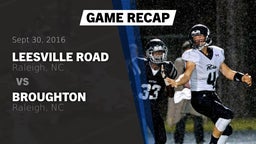 Recap: Leesville Road  vs. Broughton  2016