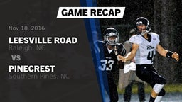 Recap: Leesville Road  vs. Pinecrest  2016