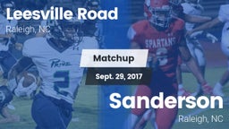 Matchup: Leesville Road vs. Sanderson  2017