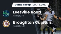 Recap: Leesville Road  vs. Broughton Capitals 2017