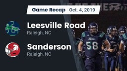 Recap: Leesville Road  vs. Sanderson  2019