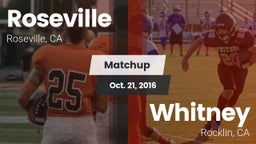 Matchup: Roseville vs. Whitney  2016