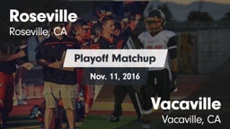 Matchup: Roseville vs. Vacaville  2016