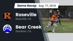 Recap: Roseville  vs. Bear Creek  2018