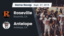 Recap: Roseville  vs. Antelope  2019
