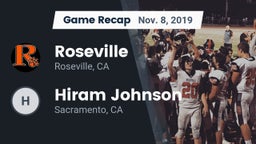 Recap: Roseville  vs. Hiram Johnson  2019