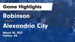 Robinson  vs Alexandria City  Game Highlights - March 30, 2022