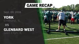 Recap: York  vs. Glenbard West  2016