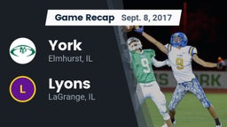 Recap: York  vs. Lyons  2017