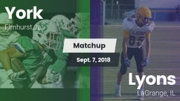 Matchup: York vs. Lyons  2018