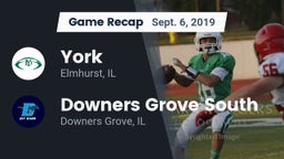 Recap: York  vs. Downers Grove South  2019