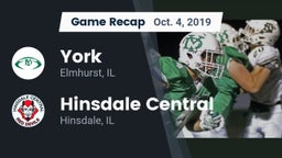 Recap: York  vs. Hinsdale Central  2019