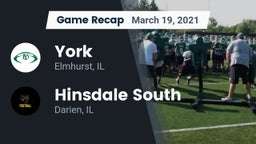 Recap: York  vs. Hinsdale South  2021