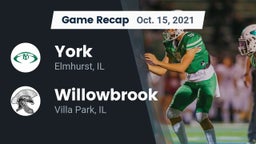 Recap: York  vs. Willowbrook  2021