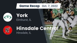 Recap: York  vs. Hinsdale Central  2022