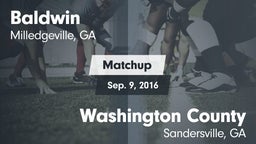 Matchup: Baldwin vs. Washington County  2016
