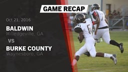 Recap: Baldwin  vs. Burke County  2016