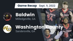 Recap: Baldwin  vs. Washington County  2022